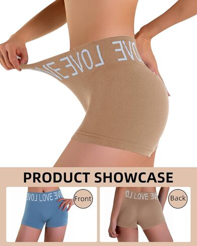 Boy Shorts Underwear for Women High Waisted Polyamide Panties Stretch Briefs 6 Pack in Saudi Arabia