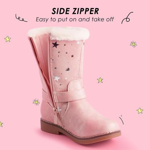 Girls Winter Boots Kids Cowgirl Boots Girl Combat Knee High Boot Girls Dress Shoes in Saudi Arabia