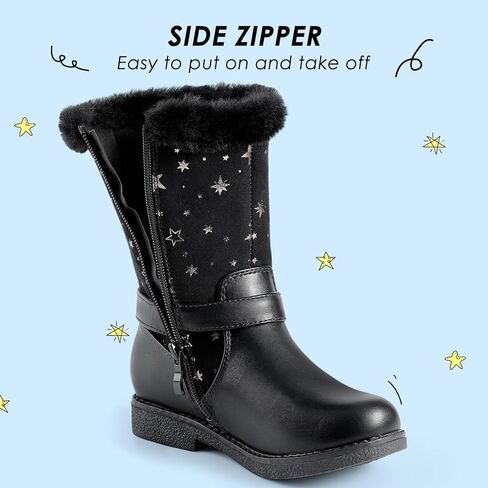 Girls Winter Boots Kids Cowgirl Boots Girl Combat Knee High Boot Girls Dress Shoes in Kuwait