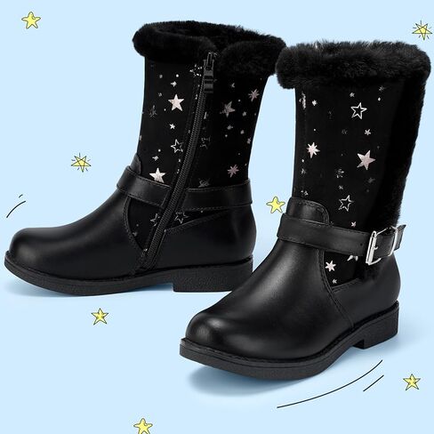 Girls Winter Boots Kids Cowgirl Boots Girl Combat Knee High Boot Girls Dress Shoes in Kuwait