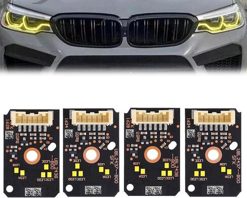 2Pcs Adaptive Yellow LED Daytime Running Light Module Set Compatible for B-M-W 5 Series F90 M5 G30 2017-2020, Left & Right DRL Angel Eyes LED Boards Stabilizer 63117214939 63117214940 in Saudi Arabia