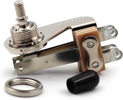 Switchcraft 3-Way Right Angle"L-Type" Toggle Switch w/Genuine Switchcraft Tip - Black, White, Cream or Amber - for Electric Guitar (White Tip) in Saudi Arabia