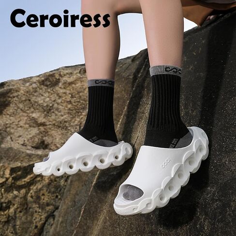 Unisex EVA Outdoor Sandals for Fashion Outfit with 5cm Height Boost & Arch Support & Post-Workout Recovery - Waterproof Quick-Dry Lightweight Mules & Clogs, Non-Slip Durable Slides in Saudi Arabia