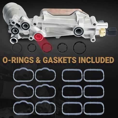 926-959 Upgrade Aluminum Engine Oil Filter Housing Oil Cooler Kit for 2011-2016 Dodge Challenger Charger Journey Caravan Durango Jeep Wrangler Grand Cherokee Chrysler 200 300 Ram ProMaster 3.6 926-876 in Saudi Arabia