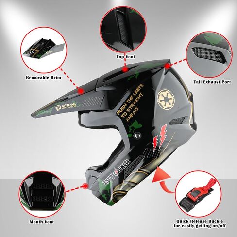 1Storm Youth Motocross Helmet ATV BMX MX Dirt Bike Go Kart Skate Kids Helmet Multi Sports Teenager Glossy Pink + Goggles + Gloves Bundle in Saudi Arabia