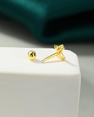 COCHARM 925 Sterling Silver Cartilage Earrings 18g Tragus Helix Earrings Star Cartilage Stud Forward Helix Piercing Jewelry for Women in Saudi Arabia