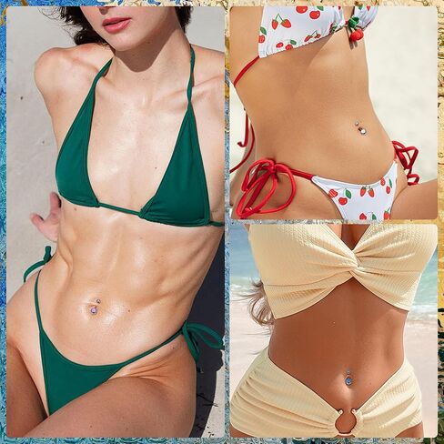 REVOLIA 14G F136 Titanium Opal Belly Button Rings for Women Hypoallergenic Belly Rings Internally Threaded Barbell Navel Rings Body Piercing Jewelry 6-16MM in Saudi Arabia