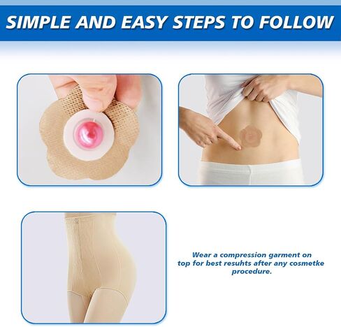 Ball-Shape Belly Button Plug Post Tummy or Umbilical Hernia Repair Soft Silicone Liposuction After Trainer Tuck Round Ball-shaped Shaper Tummyk（6 Different Sizes, 2 of Each + 24pcs Medical Tape) in Saudi Arabia