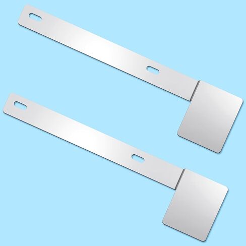 Blulu 1 Pcs Hawaii State Safety Check Sticker Plate Stainless Steel License Plate Bracket with 15 Degree Angled Long 2 Holes Vertical License Sticker Bracket Mount in Kuwait