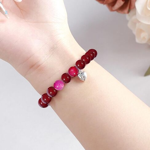 Sympathy Gifts for Loss of Loved One Healing Crystal Bracelet with Heart Charm Bereavement Memorial Gifts for Wife Mom Daughter Friend in Saudi Arabia