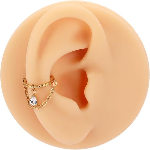 Funlmo Dangle Conch Helix Charilage Earlobe Orbital Percing Jewelry 316L Surgical Steel Spys Spetum Ring for Women Men in Kuwait