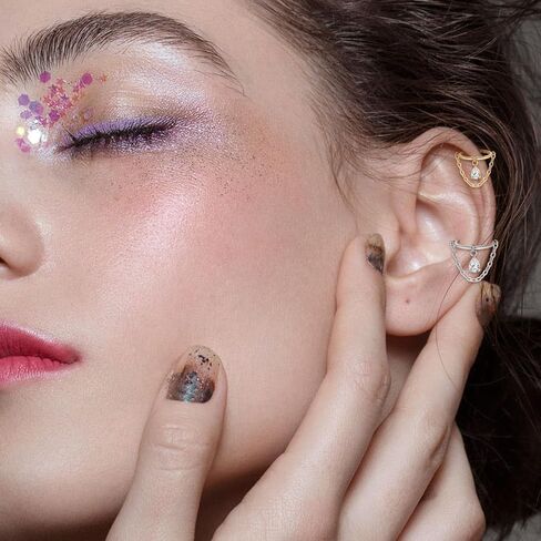 Funlmo Dangle Conch Helix Charilage Earlobe Orbital Percing Jewelry 316L Surgical Steel Spys Spetum Ring for Women Men in Kuwait