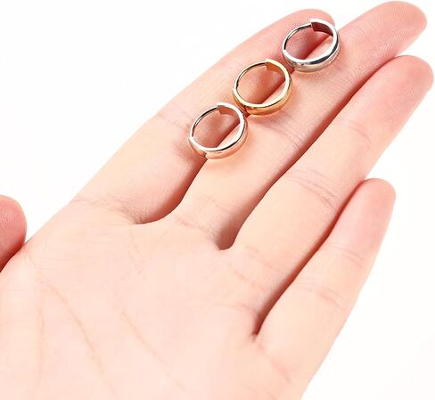 Funlmo 316L Surgical Steel Huggie حلق صغير طوق حرك الفص الخاتم الخاتم محارة الفصوص الثقب المجوهرات in Saudi Arabia