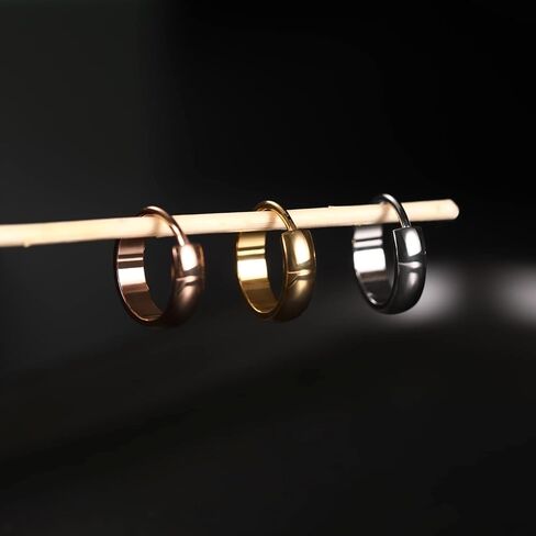 Funlmo 316L Surgical Steel Huggie حلق صغير طوق حرك الفص الخاتم الخاتم محارة الفصوص الثقب المجوهرات in Saudi Arabia