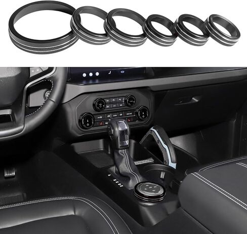 Ford Bronco 2021 2022 2023 2024 2025 الملحقات المفتاح الداخلي مفتاح AC Cover Aluminium Bluey (ليس لـ Bronco Sport) in Saudi Arabia