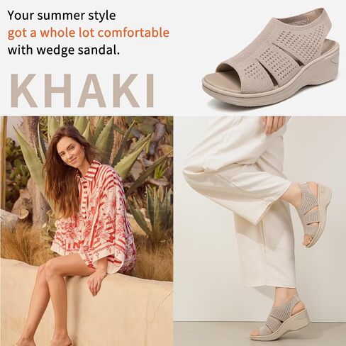 Women's Comfortable Platform Walking Sandals With Memory Foam Open Toe Lightweight Breathable Soft Mesh Washable For Summer Travel Casual Beach Outdoor Sport in Saudi Arabia