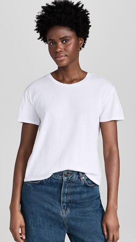 perfectwhitetee Women's Harley Cotton Boxy Crew Tee in Saudi Arabia