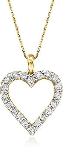 Ross-Simons 0.30 ct. t.w. Diamond Heart Pendant Necklace in Saudi Arabia