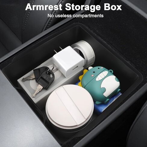 7pcs Center Console Organizer For Tesla Model 3 Accessories 2025 2024 New Highland for Model Y Juniper 2026 2025 refresh Cup Reserrest Armrest Hidden Box Tray in Kuwait