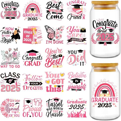 UV DTF Cup Wrap - 20 Sheets Mom Sunflower UV DTF Cup Wraps for 16 oz Butterfly Flower Uvdtf Cup Wraps Waterproof UV DTF Decals Personalized UV DTF Wraps for Glass Cups Wood Crafts in Kuwait