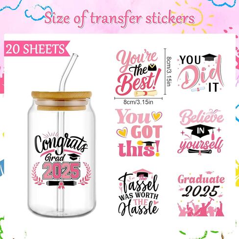 UV DTF Cup Wrap - 20 Sheets Mom Sunflower UV DTF Cup Wraps for 16 oz Butterfly Flower Uvdtf Cup Wraps Waterproof UV DTF Decals Personalized UV DTF Wraps for Glass Cups Wood Crafts in Kuwait