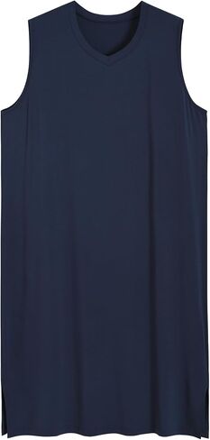 Latuza Men's Bamboo Viscose Nightshirt Sleeveless Sleep Shirt in Saudi Arabia