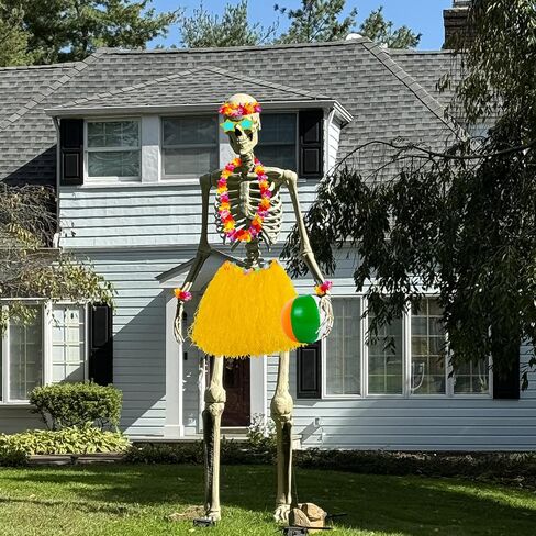 7 Pcs 12 ft Skeleton Summer Accessories, Hawaiian Skeleton Clothing Costume Beach Ball Skelly Costume for Festival Sandbeach in Saudi Arabia