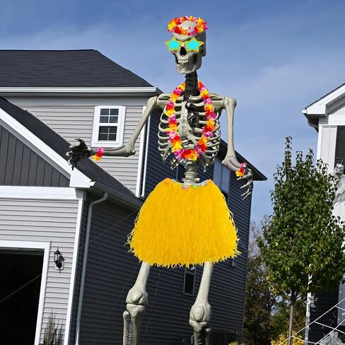 7 PCS 12 FT Summeton Summer Associory ، Hawaiian Skeleton Clothing Costume Beach Ball Costume for Festival Sandbeach in Kuwait