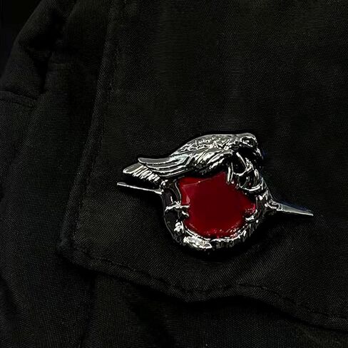 Love and Deepspace Sylus Game Qin Che N109 Zone Dark Point Alloy Ruby Crow Brooch Jewelry Associory Pins BORCES in Kuwait