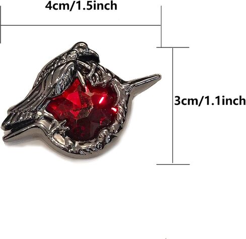 Love and Deepspace Sylus Game Qin Che N109 Zone Dark Point Alloy Ruby Crow Brooch Jewelry Associory Pins BORCES in Kuwait