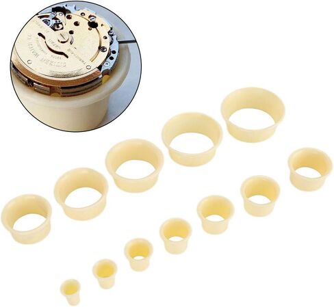 12 - Piece Watch Movement Support Set, 12 Assorted Movement Holders Watch & Pocket Movement Repairs Tool for DIY Repair - Durably ABS Crafted Holders for Watchmaking Pros and Hobbyists in Saudi Arabia