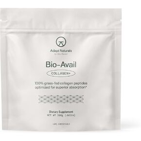 Bio-Avail Collagen+، الببتيدات الكولاجين التي تتغذى على العشب ، محسّنة للامتصاص المتفوق ، مكملات الكولاجين ذات الأسلحة الحيوية ذات المصادر بشكل طبيعي للنساء والرجال ، و 30 يومًا