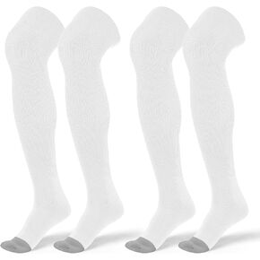 2 Pair High Football Baseball Socks Multiple Sizes Over the Knee Baseball Socks Extra Long Soccer Sock for Boys Men