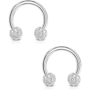 COCHARM 2PCS Titanium Horseshoe Septum Rings 10mm 16g Daith Earrings Horseshoe Lip Rings Nickel Free Horseshoe Daith Septum Piercing Jewelry