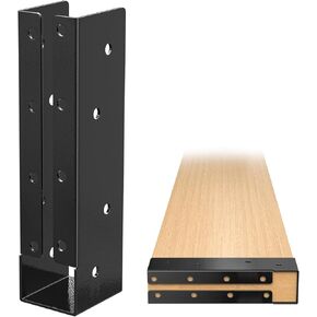 Concealed Joist Hanger (6 Pack）, 2"x4" Outdoor Concealed-Flange Joist Bracket with Screws, Q235B Steel Powder Coated Concealed Mount Light Joist Hangers for 2"x4" Beam, Swing, Handrail, Fence in Kuwait