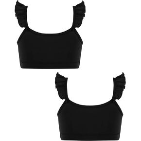 Girls Training Bras Teen Ruffle Kids Yoga Bra 8-10 10-12 12-14