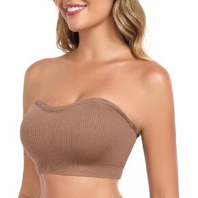 صدرية أوبيكوم بدون حمالات للنساء غير القابل للانزلاق السيليكون الدفع لأعلى عصابة bralette tube top bra