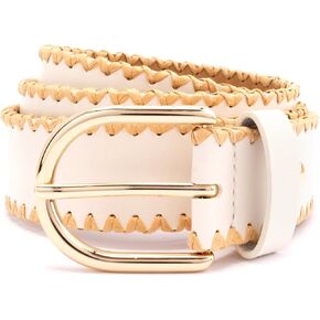 kate spade new york Women's 1.5 Inch Bow Belt with Straw Edge, Stylish Accessory with Adjustable Sizing