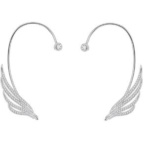 Sparkling Butterfly Ear Cuffs Crystal Angel Wing Cartilage Climber Ear Wrap Shining Leaf Cartilage Climber Cuff Earrings Jewelry for Women