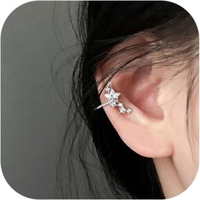 Ear Cuffs Non Piercing Star Ear Cuff Earrings for Women Gold Tiny Cartilage Cuff Earring Jewelry Gift for Women