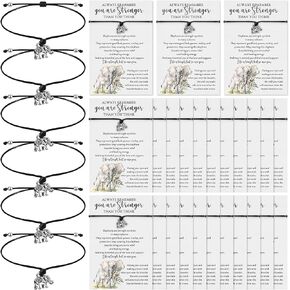 Quelay Inspirational Elephant Gift for Women Elephant Bracelets with Wish Cards Strength Bracelets Strength Gifts Stay Strong Inspirational Gifts for Cna Week Graduate Church