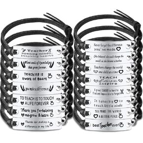 Yinkin 15 PCS Bracelets Proclets Pracelets Enuggy Hights Admable Leather Bracelets Inspirational Barchels Barkles Hight