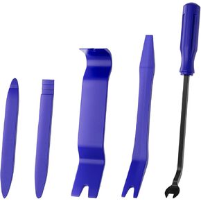19 Pcs Trim Removal Tool, Auto Clip Pliers Fastener Terminal Remover Set, Plastic Pry Tool Kit for Car Panel/Dash/Door/Audio/Radio/Stereo with Storage Bag (Blue)