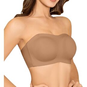 حمالات صامتة للنساء ، S-2XL ، قمة عصابة لاسلكية غير مرئية ، تصميم مضاد للانزلاق مع الأشرطة القابلة للإزالة