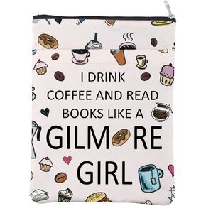 TV Show Merchandise Book Sleeve Gilmore Inspired Book Cover Book Lovers Gift Coffee Lovers Gift Luke’s Diner Gift Movie Fandom Gift (GilmoreG BS)