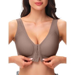 Seamless Front Closure Bras for Women No Underwire Back Support Bra Full Coverage