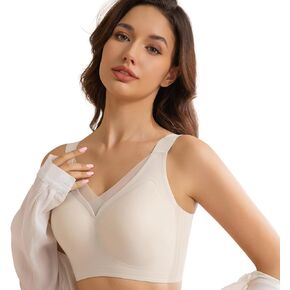 Bras for Women No Underwire Comfortable Sports Bra Smoothing Minimizer Everyday Bra(32C-46DD)