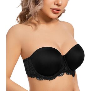 HACI Women's Multiway Strapless Bra Plus Size Full Figure Coverage Underwire