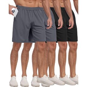 4 شورتات رياضية رياضية للرجال مع جيوب ، يديرون شورتات في كرة السلة للمشي لمسافات طويلة للرجال in Kuwait