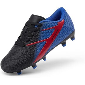DREAM PAIRS Boys Girls Soccer Cleats Kids Firm Groud Football Toddler Youth Athletic Outdoor Training Shoes for Little/Big Kid